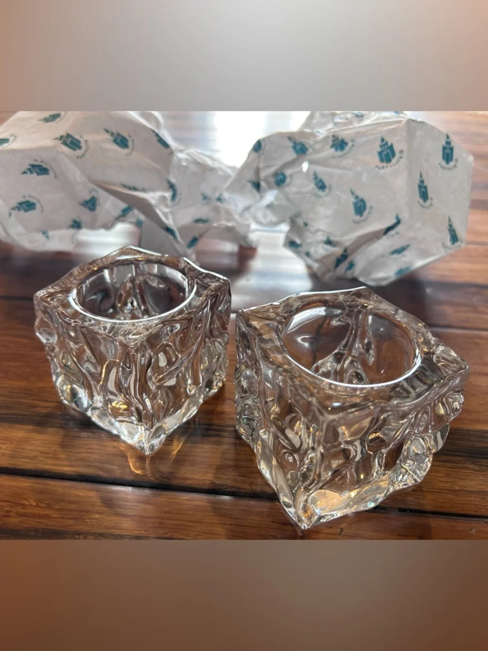 PartyLite Glacier Pair glass votive holders. Set of 2. Excellent condition. - Picture 5 of 7